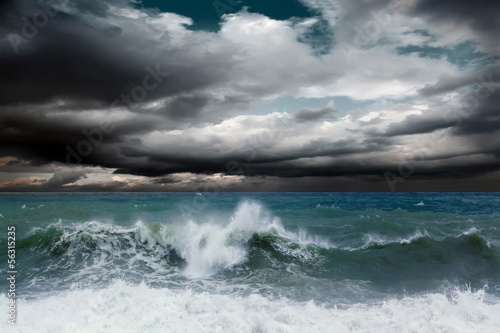 Photo: View of storm seascape View of storm seascape