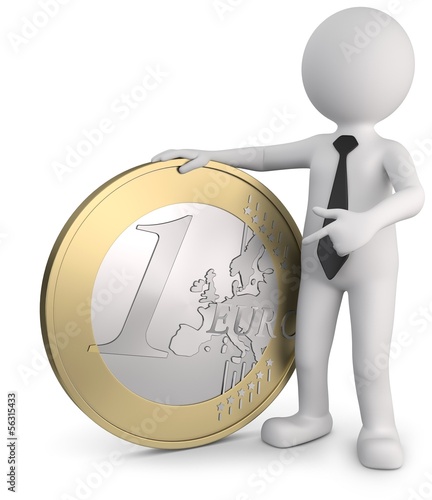 Illustration: Euromünze Männchen Euromünze Männchen