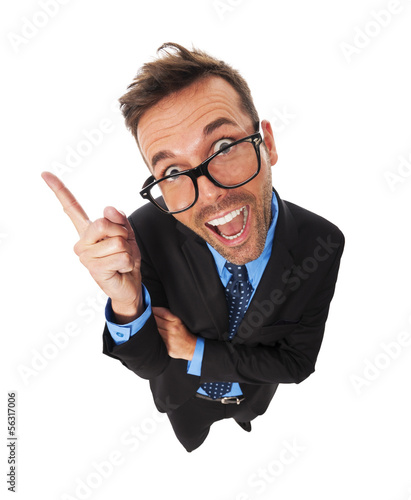 Photo: Funny business man has very good idea Funny business man has very good idea