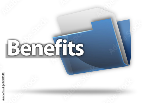 Illustration: 3D Style Folder Icon "Benefits" 3D Style Folder Icon "Benefits"
