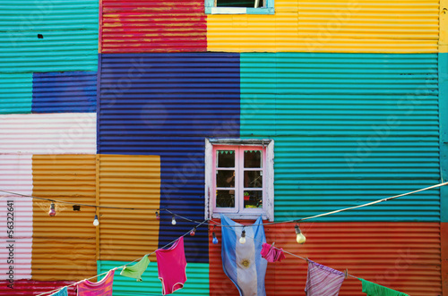 Photo: Typical wall in La Boca, Buenos Aires Typical wall in La Boca, Buenos Aires
