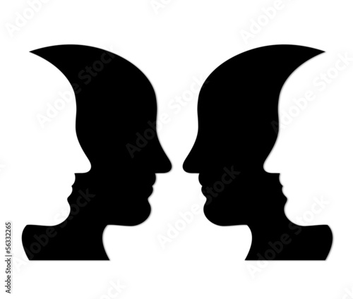 Vector: Psychological dynamic vision Psychological dynamic vision