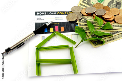 Photo: business chart Home loan Comparison on the sheet business chart Home loan Comparison on the sheet