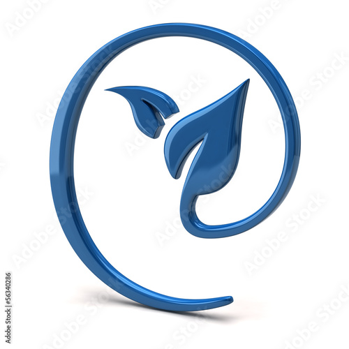Illustration: Stylized blue plant Stylized blue plant