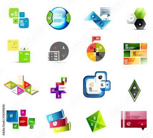 Vector: Set of abstract geometrical banners Set of abstract geometrical banners