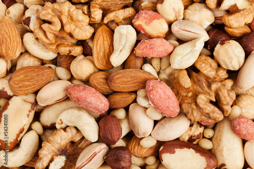 Photo: mixed nuts background mixed nuts background