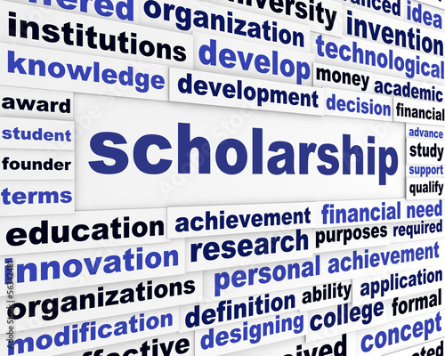 Illustration: Scholarship conceptual message design Scholarship conceptual message design