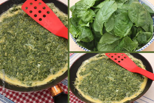 Photo: Omelette aux pousses d'épinard Omelette aux pousses d'épinard