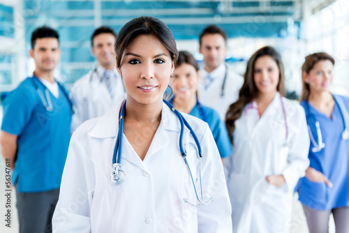 Photo: Doctor with her team Doctor with her team