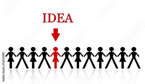 Illustration: one person is selected one person is selected