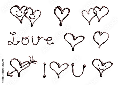 Photo: chocolate letters heart love valentine day chocolate letters heart love valentine day