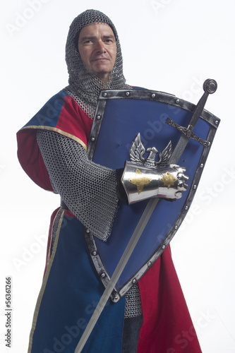Photo: Knight with shield and sword, vertical Knight with shield and sword, vertical