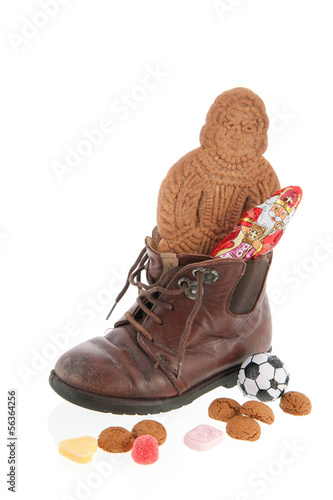 Photo: Shoe with Dutch Sinterklaas candy Shoe with Dutch Sinterklaas candy