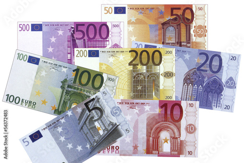 Photo: argent, billets, euro argent, billets, euro