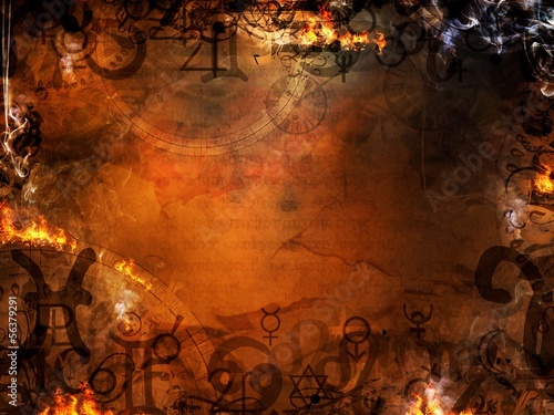 Illustration: mysterious spells background mysterious spells background