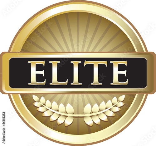 Illustration: Elite Gold Vintage Label Elite Gold Vintage Label