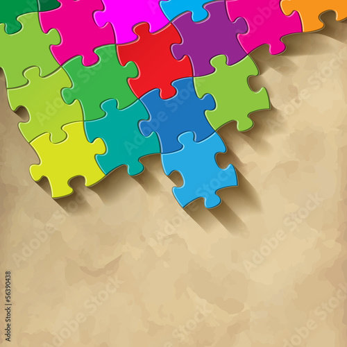 Vector: Puzzle Hintergrund Textur Puzzlestücke Vintage Bunt Puzzle Hintergrund Textur Puzzlestücke Vintage Bunt