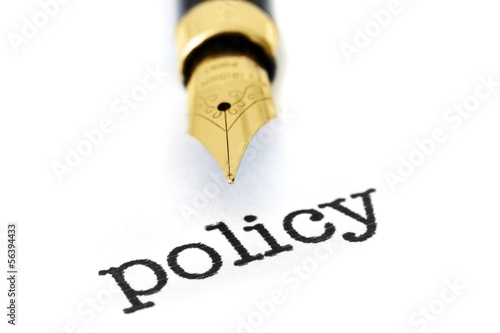 Photo: Policy and fountain pen Policy and fountain pen