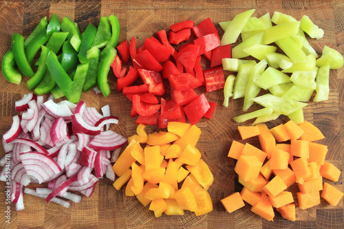 Photo: Diced vegetables Diced vegetables