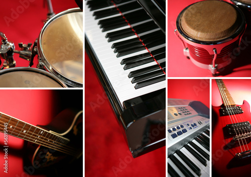 Photo: Collage of musical instruments Collage of musical instruments