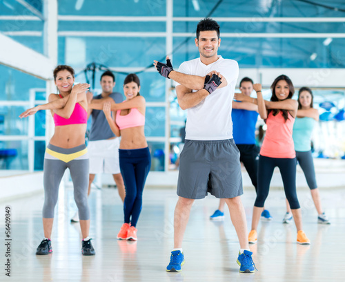 Photo: People exercising at the gym People exercising at the gym