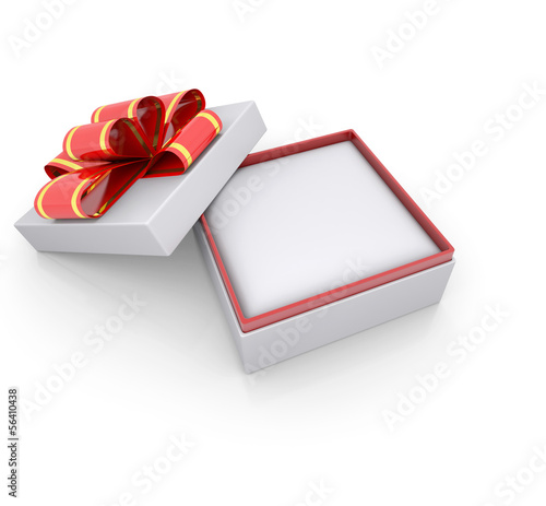 Illustration: Jewelry box with a ribbon Jewelry box with a ribbon