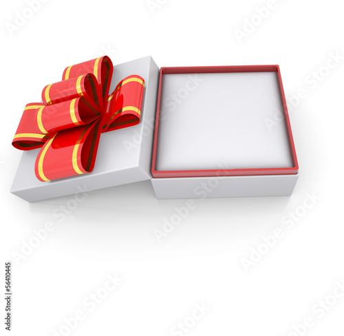 Illustration: Jewelry box with a ribbon Jewelry box with a ribbon