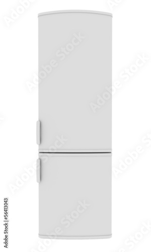 Illustration: White refrigerator White refrigerator
