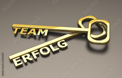 Illustration: Der Schlüssel zum Erfolg - das TEAM Der Schlüssel zum Erfolg - das TEAM