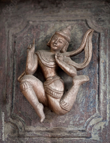 Photo: Wooden carved at Shwenandaw Monastery, Myanmar Wooden carved at Shwenandaw Monastery, Myanmar