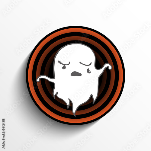 Vector: Halloween Ghost Button Icon Stripe Halloween Ghost Button Icon Stripe