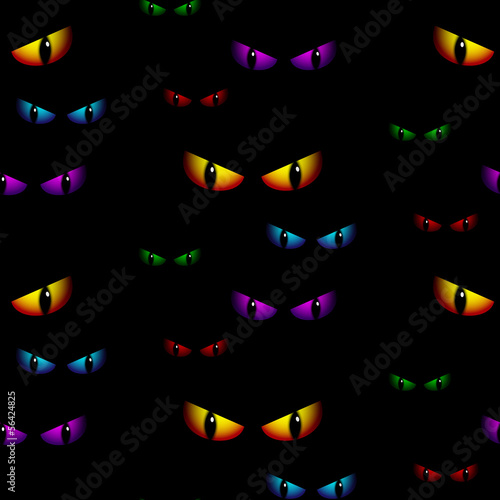 Vector: Halloween Ghost Eyes Seamless Background Vector Halloween Ghost Eyes Seamless Background Vector