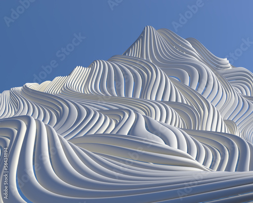 Illustration: Modern futuristic architectural design Modern futuristic architectural design