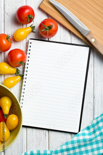 Photo: tomatoes with recipe book tomatoes with recipe book