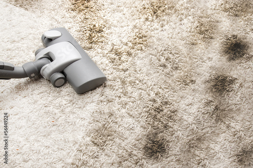 Photo: Vacuuming very dirty carpet Vacuuming very dirty carpet