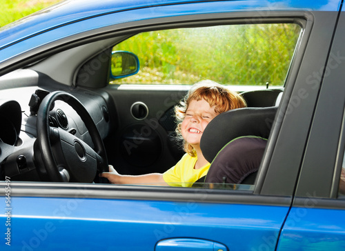 Photo: Little boy play big driving Little boy play big driving