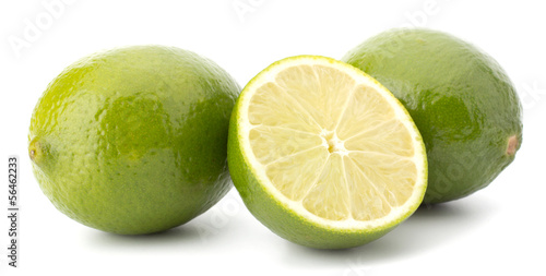 Photo: Fresh lime fruit Isolated on white background Fresh lime fruit Isolated on white background