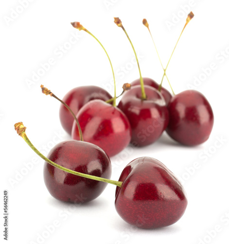 Photo: Cherry isolated on white background Cherry isolated on white background