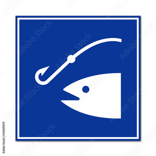 Illustration: Cartel simbolo de pesca Cartel simbolo de pesca