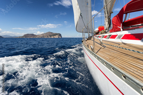 Photo: Sail Boat in Sardinia coast, Italy Sail Boat in Sardinia coast, Italy
