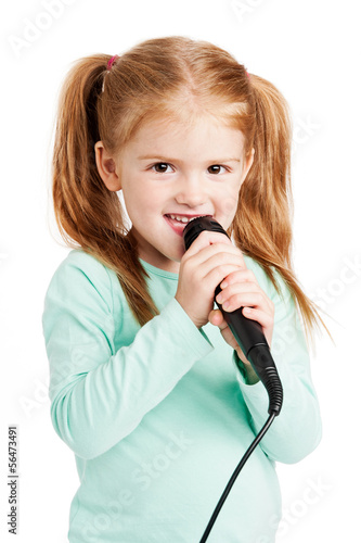 Photo: Cute Little Girl Singing Cute Little Girl Singing