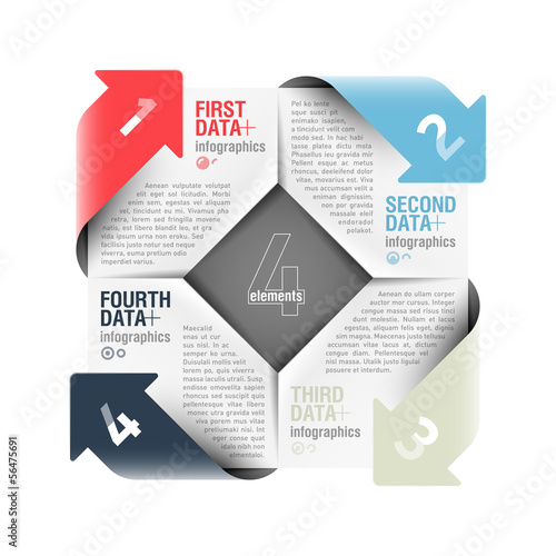 Vector: Arrows cycle infographics design element Arrows cycle infographics design element