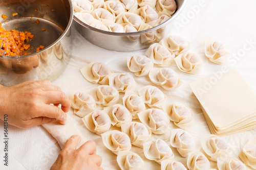 Photo: Making of Chinese dumpling Making of Chinese dumpling