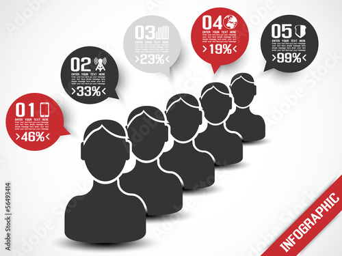 Vector: INFOGRAPHIC MODERN PEOPLE BUSINESS RED INFOGRAPHIC MODERN PEOPLE BUSINESS RED