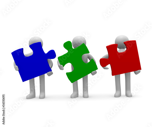 Illustration: Teamwork concept, 3d image Teamwork concept, 3d image