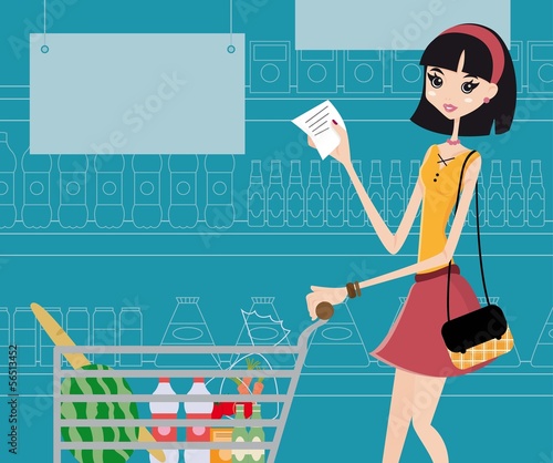 Vector: Spesa al supermercato Spesa al supermercato