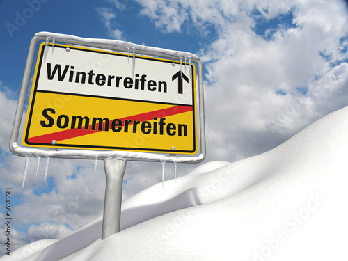 Illustration: Reifenwechsel: Winterreifen statt Sommerreifen Reifenwechsel: Winterreifen statt Sommerreifen