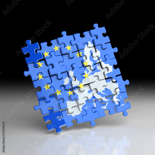 Illustration: Europe Union Puzzle Europe Union Puzzle