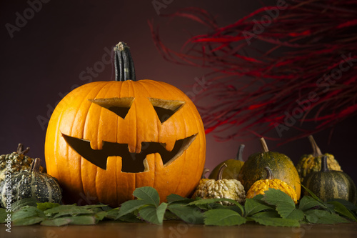 Photo: Funny face pumpkin, Halloween Funny face pumpkin, Halloween