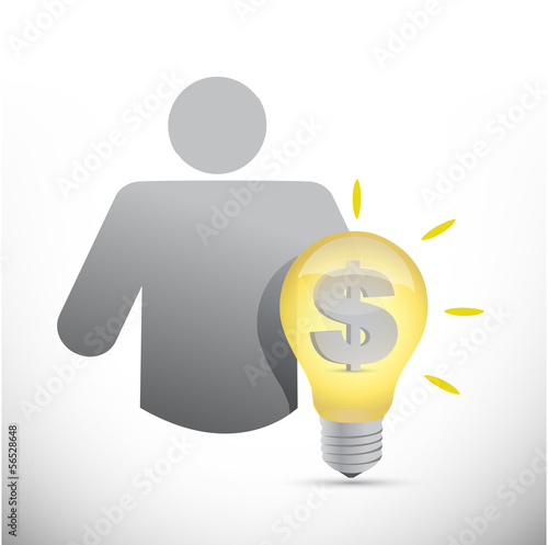 Illustration: avatar with great business ideas. avatar with great business ideas.